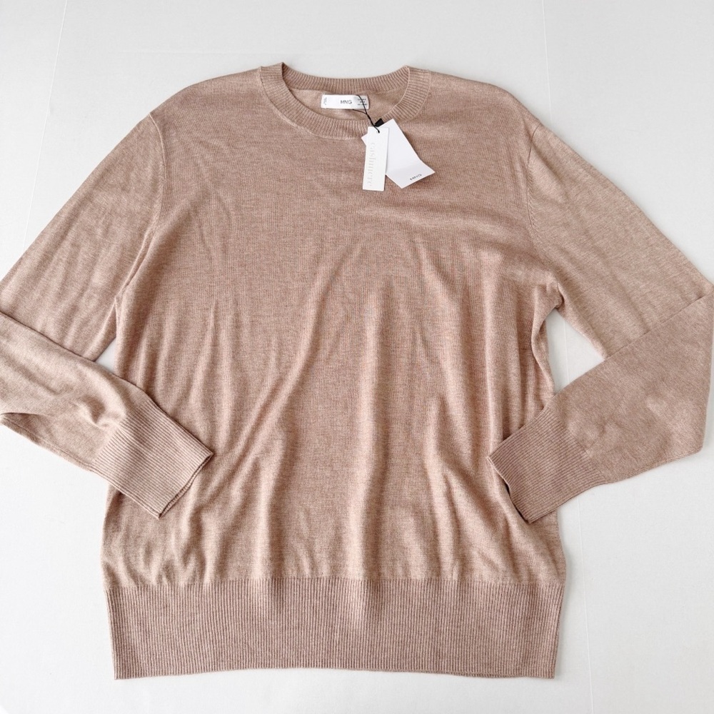 Mango Crewneck Sweater NEW Womens Medium Cashmere Blend